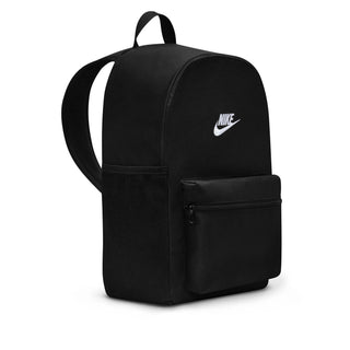 Nike SB Heritage Backpack in Black with embroidered logo and multiple storage compartments.