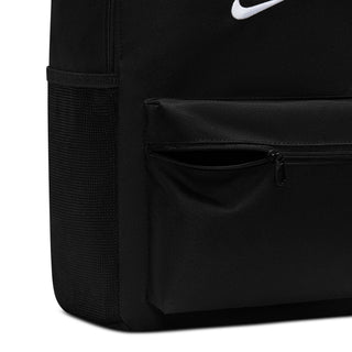 Nike SB Heritage Backpack in Black with embroidered logo and multiple storage compartments.
