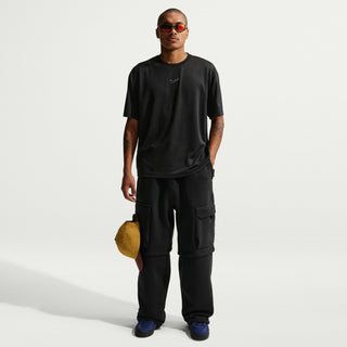 Nike SB Ishod Wair Short-Sleeve Jersey Top in Black — Dri-FIT polyester with silicone topographical print and WAIR branding at the hem.