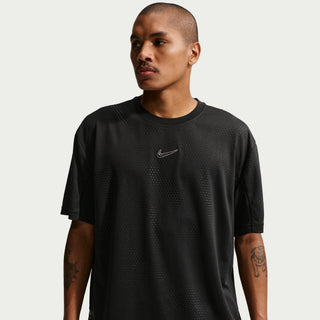 Nike SB Ishod Wair Short-Sleeve Jersey Top in Black — Dri-FIT polyester with silicone topographical print and WAIR branding at the hem.