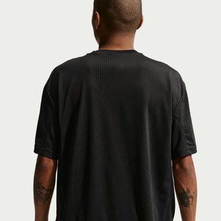 Nike SB Ishod Wair Short-Sleeve Jersey Top in Black — Dri-FIT polyester with silicone topographical print and WAIR branding at the hem.