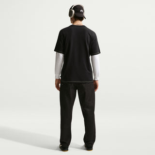 Nike SB Ishod Wair Loose Fit Skate Tee in Black, midweight cotton, roomy fit, ribbed collar.