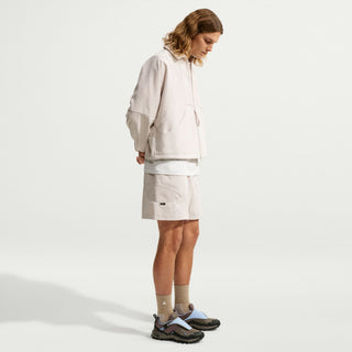 Nike ACG Dolomiti Corduroy Shorts in Lt Orewood Brown/Cinnamon — Dolomite-inspired corduroy with water-repellent finish, elastic waistband with belt, zip and snap closure, embroidered ACG and Swoosh logo