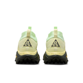 Nike ACG Zegama Hike Men's Hiking Shoes in Life Lime/DK Smoke Grey-Barely Volt — ZoomX foam midsole, Vibram® MegaGrip Traction Lug outsole, breathable textile upper, and heel strap for all-conditions trail performance.