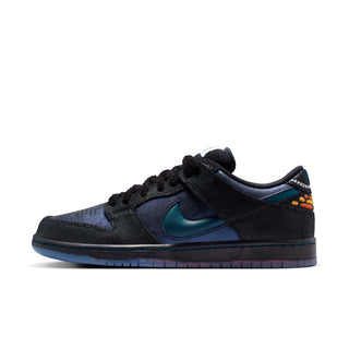 Nike SB x Bluetile Dunk Low Pro with butterfly graphics, suede overlays, and custom Swoosh detailing.