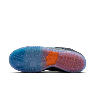 Nike SB x Bluetile Dunk Low Pro with butterfly graphics, suede overlays, and custom Swoosh detailing.