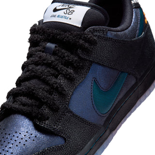 Nike SB x Bluetile Dunk Low Pro with butterfly graphics, suede overlays, and custom Swoosh detailing.