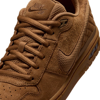 Nike SB Paul Rodriguez Zoom Air Low in Lt British Tan/Lt British Tan — P-Rod signature cupsole skate shoe with premium leather upper, Air Zoom cushioning, semi-translucent outsole with impact plate