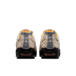 Nike SB Air Max 95 Club 58 in Sail with Laser Orange accents and layered leather and mesh upper.
