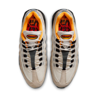 Nike SB Air Max 95 Club 58 in Sail with Laser Orange accents and layered leather and mesh upper.