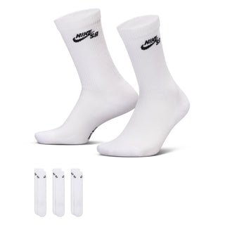 Three-pack Nike SB skate socks with cushioned athletic design.