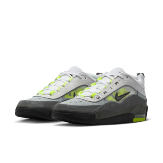 Nike SB Air Max Ishod Black Neon Yellow Anthracite skate shoe with Max Air cushioning and cupsole construction.