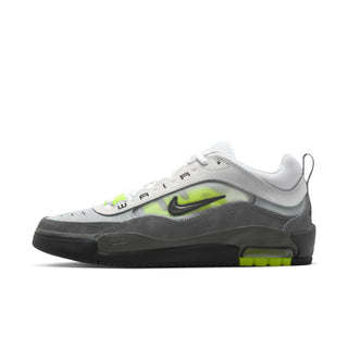 Nike SB Air Max Ishod Black Neon Yellow Anthracite skate shoe with Max Air cushioning and cupsole construction.