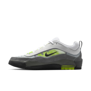 Nike SB Air Max Ishod Black Neon Yellow Anthracite skate shoe with Max Air cushioning and cupsole construction.