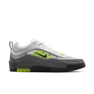 Nike SB Air Max Ishod Black Neon Yellow Anthracite skate shoe with Max Air cushioning and cupsole construction.