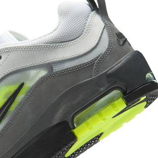 Nike SB Air Max Ishod Black Neon Yellow Anthracite skate shoe with Max Air cushioning and cupsole construction.