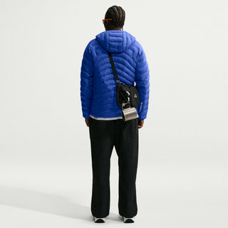Nike ACG Lava Flow Therma-FIT ADV Hooded Jacket in Old Royal/Summit White — PrimaLoft® insulated, water-repellent, packable hooded jacket with ACG triangle carabiner, bungee waist, two-way zipper, and brushed collar lining