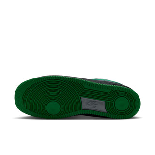 Nike SB Air Force 1 SE Nocturnal skate shoes in Cool Grey with Court Green branding and insoles, grey laces, and perforated toe boxes.