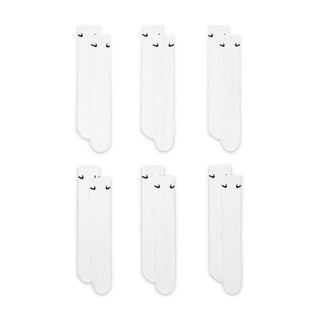 White Nike SB crew socks six pack with cushioned sole and ribbed support