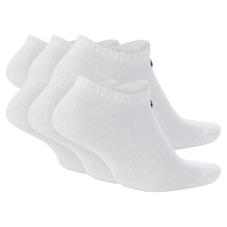 Nike Everyday Cushioned No-Show Training Socks 6-Pack with Dri-FIT technology, thick terry sole, and ribbed arch band for comfort and support
