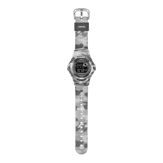G-SHOCK BABY-G BG169CMB-8 Bold Camo watch — colorful Y2K camo resin case and band, compact round form, 200m water resistance, concealed G-mark