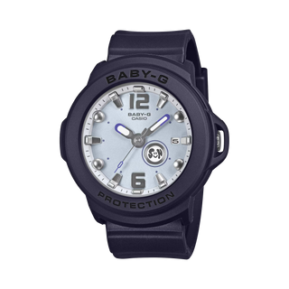 "G-Shock BABY-G+PLUS BGA15K-2A Convertible Watch — pastel matte finish, detachable charm in customizable silicone holder, shimmery dial with pop-inspired day display.