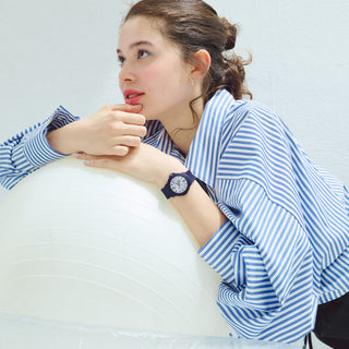 "G-Shock BABY-G+PLUS BGA15K-2A Convertible Watch — pastel matte finish, detachable charm in customizable silicone holder, shimmery dial with pop-inspired day display.