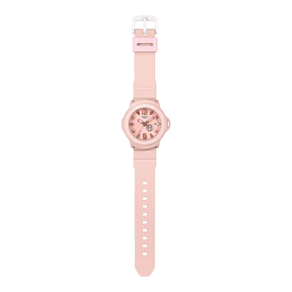 "G-Shock BABY-G+PLUS BGA15K-4A Convertible Watch — pastel matte finish, detachable charm in customizable silicone holder, shimmery dial with pop-inspired day display"
