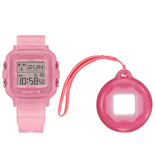 G-SHOCK BABY-G+ BGD10KG-4 Women's Watch in Pink — shock resistant, 200M water resistant digital watch with world time, stopwatch, countdown timer, 5 alarms, and auto LED backlight