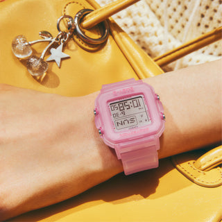G-SHOCK BABY-G+ BGD10KG-4 Women's Watch in Pink — shock resistant, 200M water resistant digital watch with world time, stopwatch, countdown timer, 5 alarms, and auto LED backlight