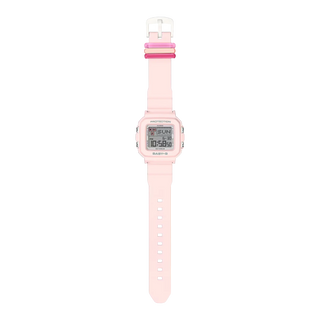 G-SHOCK BABY-G+ BGD10L-4 — convertible watch with 9 interchangeable band loops in solid and translucent colors, pixel-art LED animations, shock resistance, and 100M water resistance