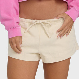 Billabong white woven shorts with relaxed fit and casual beach style