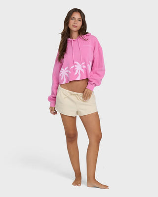Billabong white woven shorts with relaxed fit and casual beach style