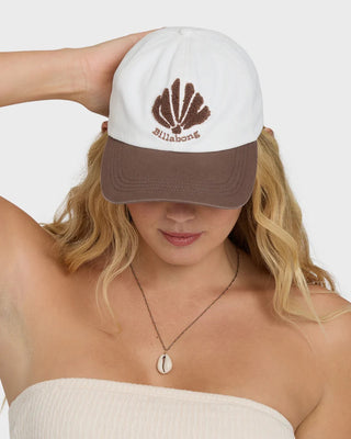 Billabong Dad Cap Hat Brown Stone with cotton twill, low unstructured crown, curved bill, and subtle embroidered logo.