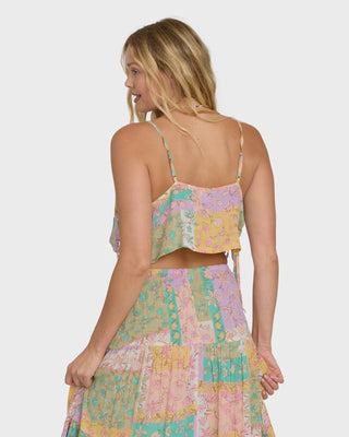 "Billabong Just A Girl Tank Top in Vintage Violet — women's lightweight woven relaxed-fit sleeveless tank" 