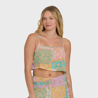"Billabong Just A Girl Tank Top in Vintage Violet — women's lightweight woven relaxed-fit sleeveless tank" 