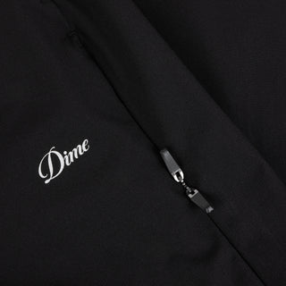 Dime Athletic Zip Pants in black with mesh lining and 3M logo