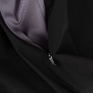 Dime Athletic Zip Pants in black with mesh lining and 3M logo