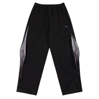 Dime Athletic Zip Pants in black with mesh lining and 3M logo
