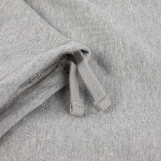 Front view of Dime Reversed Terry Cargo Sweatpants in Ash with contrasting light appliqué pockets, an elasticated waistband, and drawstrings at the leg openings