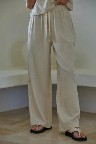 Stylish Kiana Pants by By Together, cotton and linen blend, tailored fit, available at Drift House.