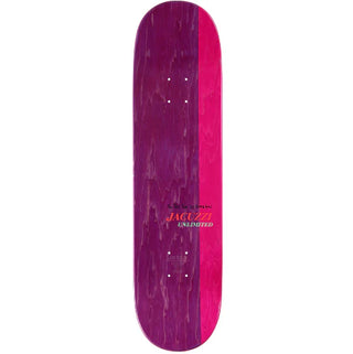 Jacuzzi Unlimited Louie Barletta Tribal 8.25 skateboard deck with tribal graphic, split color veneers, mellow concave, steep kick.