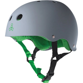 Triple 8 Sweatsaver Helmet in carbon rubber with moisture-wicking liner, for skating use only.