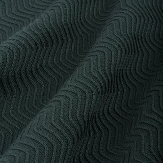 Elegant forest green Dime Wave Knit Polo, with cursive logo embroidery and ribbed sleeves and hem.