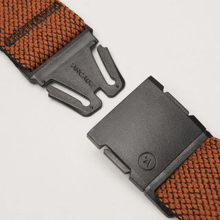 Arcade Carry Stretch Belt in Bay with patented A2 buckle, performance stretch, and recycled materials.