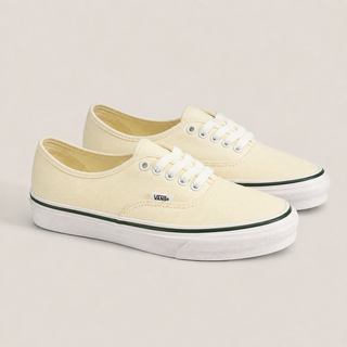 Vans LX Premium Authentic Reissue 44 Shoes in Classic White — lightweight canvas upper, vulcanized construction, waffle outsole, Sola Foam ADC insole