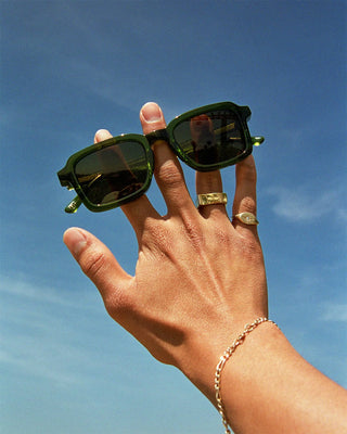 Crap Eyewear Heavy Tropix Sunglasses - Crystal Olive Bio/Polarized Bronze