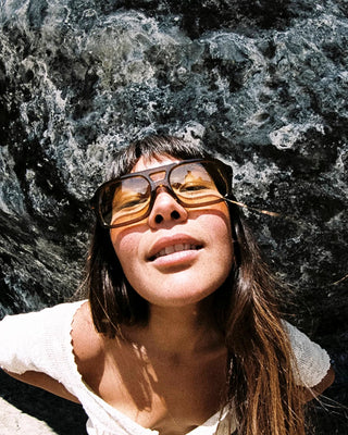 Crap Eyewear Spaced Ranger Sunglasses - Crystal Hemp Bio/Gold Gradient