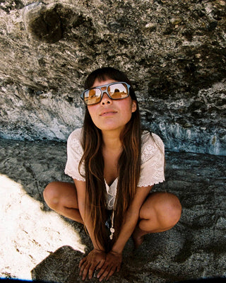 Crap Eyewear Spaced Ranger Sunglasses - Crystal Hemp Bio/Gold Gradient