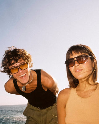 Crap Eyewear Spaced Ranger Sunglasses - Crystal Cola Bio/Rosewood Sunset